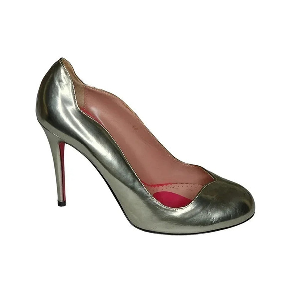 Red Valentino Metallic Heels Silver Size 9.5 - Picture 1 of 8